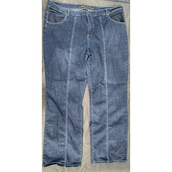 Jamie Nichole Women's Blue Denim Jeans Size 20 2-Pockets Dark Wash - Picture 2 of 10